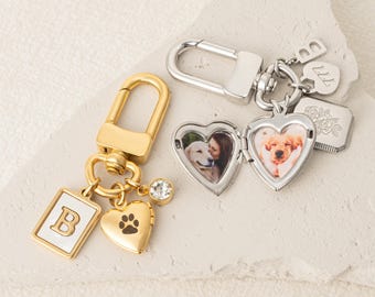 Personalized Pet Keychain, Pet Photo Keychain, Pet Name Tag, Pet Picture Keychain, Pet Collar Tag, Pet Memorial Keychain, Christmas Gift