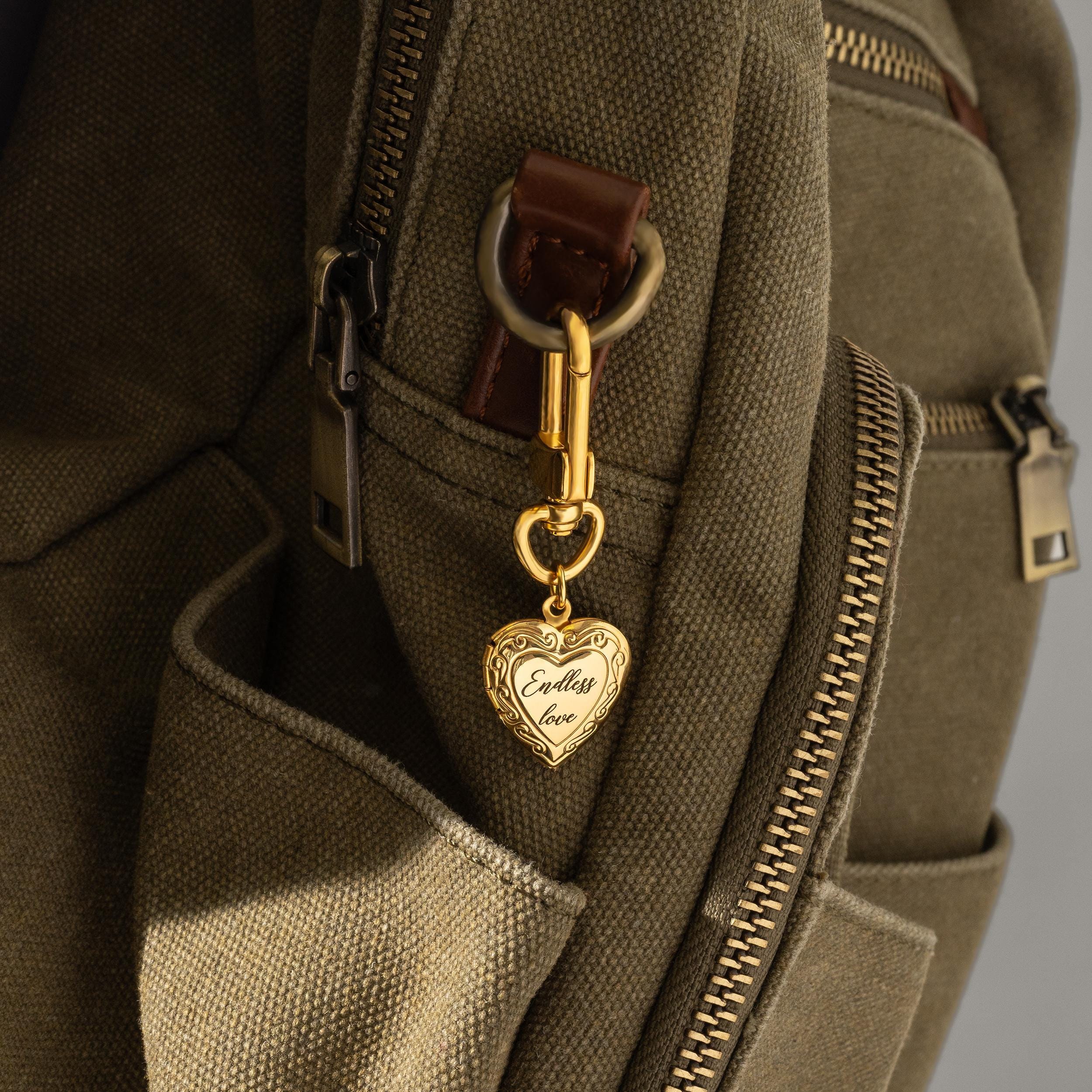 Custom Bag Charm with Photo, Picture Locket Keychain, Backpack Charm, Bag Accessories, Photo Locket Key Chain, Purse Charm, Mothers Day Gift