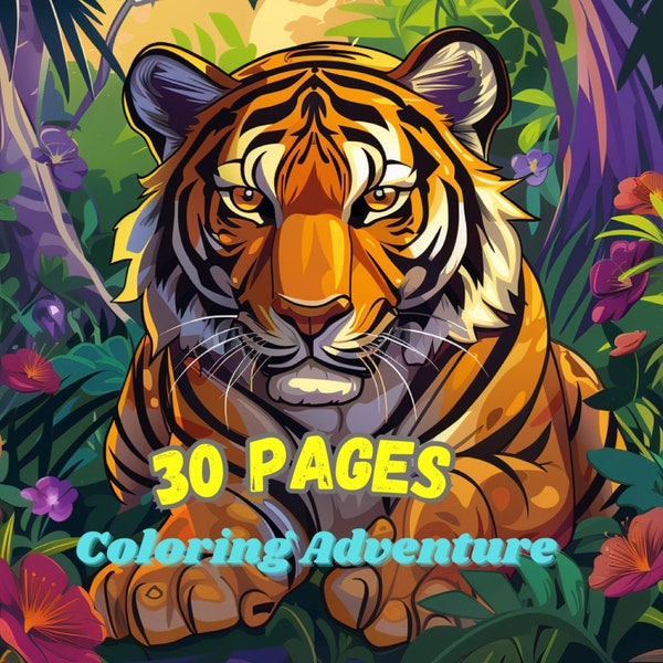 Wild animals 30 coloring Pages for Kids