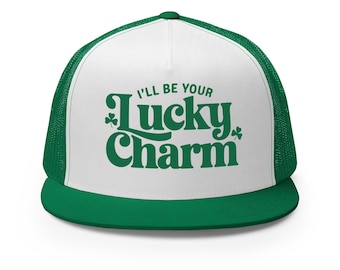 I'll Be Your Lucky Charm Flat Bill St. Patrick's Day Trucker Hat