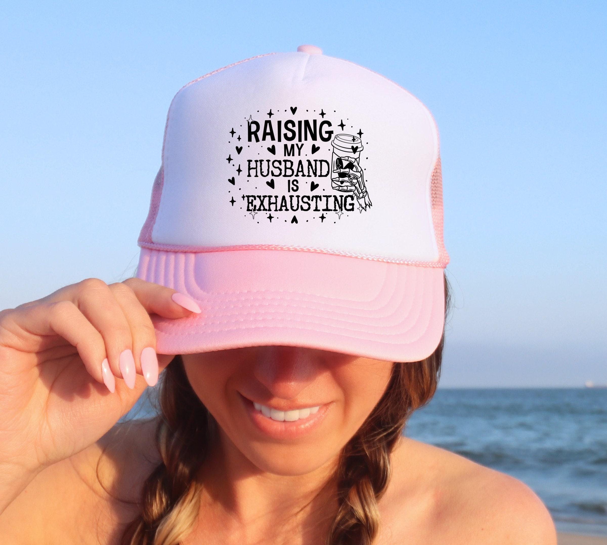 Raising My Husband is Exhausting Hat Funny Wife Gift  display picture 1