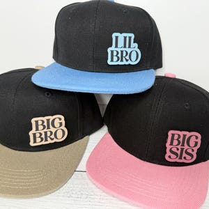 Big Brother Big Sister Hat | Kids Hat Custom | Big Bro Gift Announcement | Baby Announcement | Infant Baby Toddler Youth Snapback