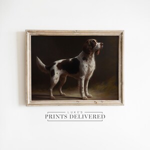 Regal Dog Oil Painting Print - Vintage Style Animal Artwork - Fine Art, Semi-Glossy & Matte Finish Wall Decor
