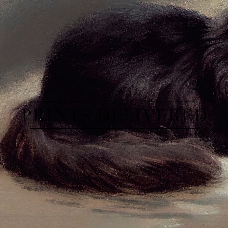 Moody Black Cat Art Print