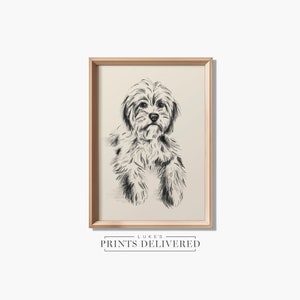 Cavoodle Sketch Art Print