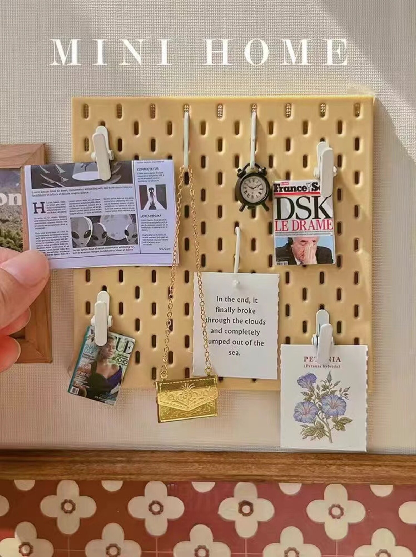 1:6 Scale Dollhouse Miniature Mini Simulation Pegboard/wall Shelf Model ...