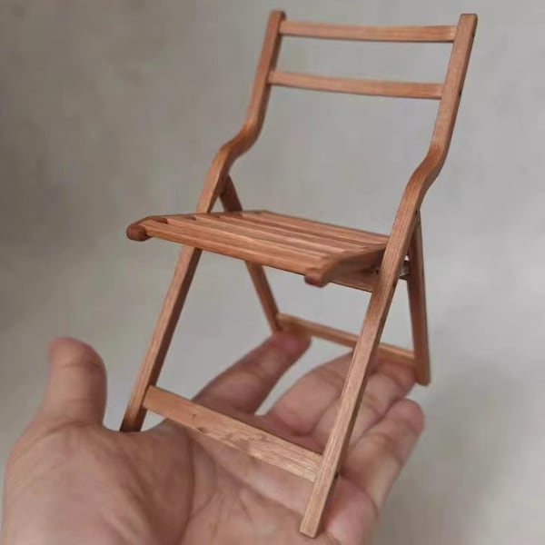 Mini chaise pliante miniature de simulation de maison de poupée à l'échelle 1:6/accessoires de meubles bjdob11blythe/mini chaise longue de canapé/modèle de bureau
