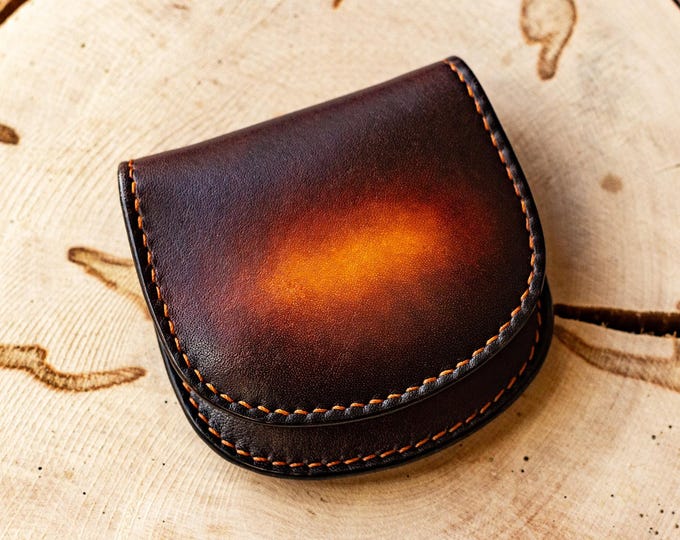 Full Grain Leather Coin Purse: Veg Tanned Pouch