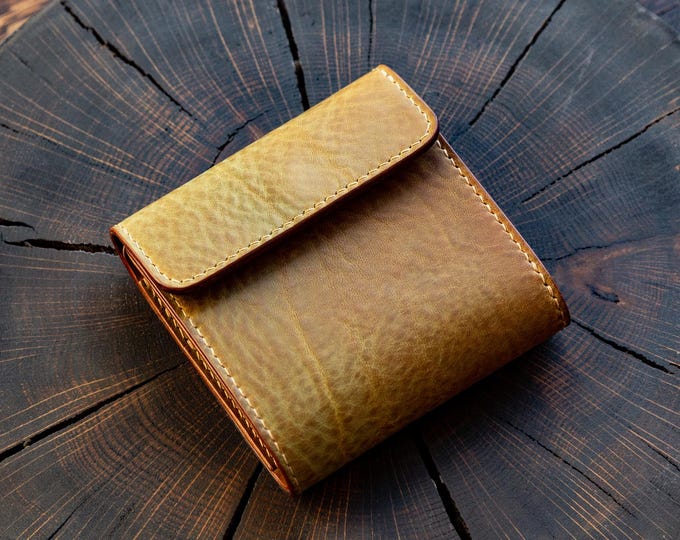 Soft Olive High Grade Leather Wallet with Coin Pocket