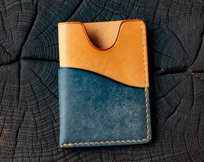 Veg Tanned Leather Minimalist Card Wallet, Various Colors