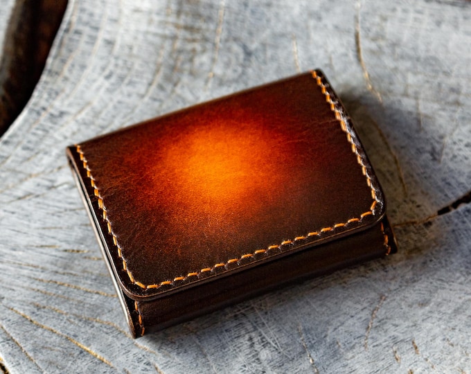 Italian Leather Coin Purse: Small Full Grain Pouch