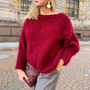 Women’s mohair jumper with long cuffs