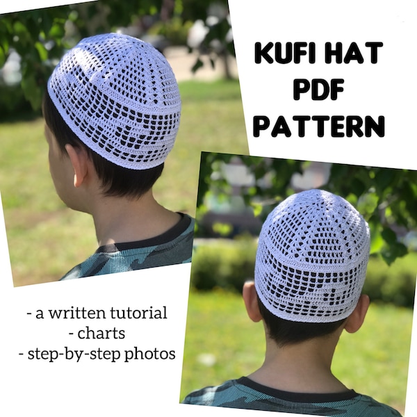 Mens skull cap kufi pdf crochet pattern