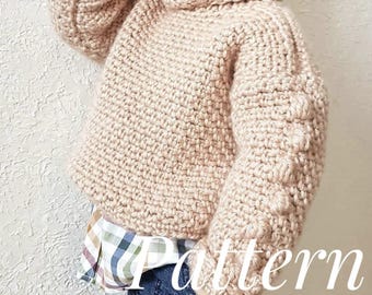 Crochet sweater pattern, baby sweater pattern