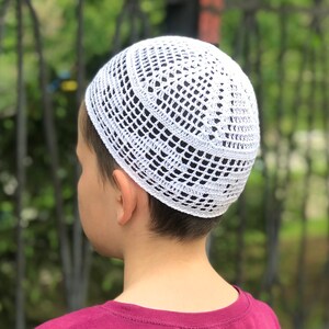 Mens skull cap kufi pdf crochet pattern image 2