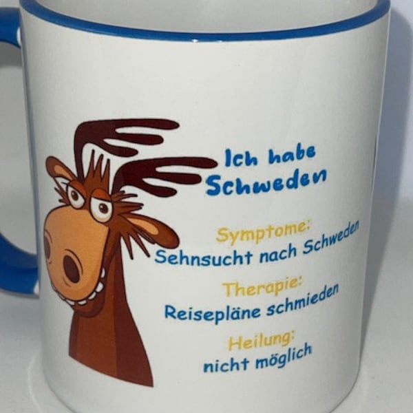 Kaffeebecher, Kaffeetasse, Motivtasse Elch, Skandinavien, Schweden