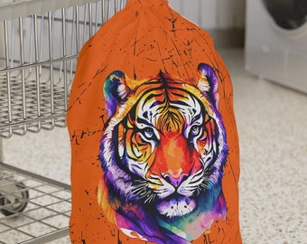 Clemson University Tigers Laundry Bag - College Laundry Bag - Laundry Hamper - Laundry Basket - Decor Home Gift - Housewarming Gift