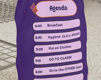 Purple College Student Agenda Laundry Bag