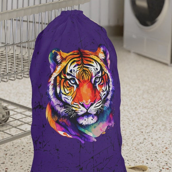 Louisiana State University Laundry Bag - LSU - Laundry Hamper - Laundry Basket - Decor Home Gift - Housewarming Gift