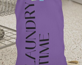 Lavender Laundry Time Clothesline Laundry Bag