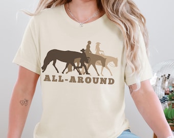 All Around Show Shirt Pleasure Horse Minimalist Tee Showmanship Lover Gift Hunter Under Saddle TShirt Western Pleasure Gift Horse Trainer
