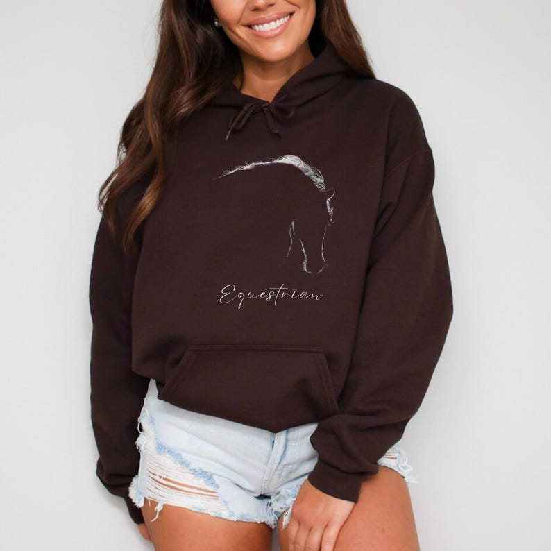 Horse Sweatshirt Equestrian Hoodie Artistic Equine Lover