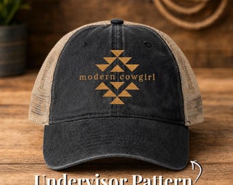 Moderne Cowgirl Hut Pferdeschwanz Loch gestickt Trucker Hut Western Ranch Cap für Frau Rodeo Liebhaber Geschenk Pferd Mädchen Minimalist Cowgirl Hut