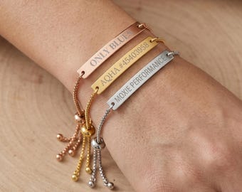Bracelet Horse Name Personalized Engraved Bracelet Horse Registration Gift New Horse Jewelry Horse Trainer Custom Gift Horse Girl Bracelet