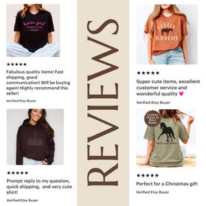 May include: Image featuring four t-shirts and a hoodie. The t-shirts have horse-themed graphics and text, including "horse girl Anxiety Club" and "FEELIN RANCHY." One shirt displays a horse silhouette with "Shady Lane Stables." The hoodie has a graphic design.