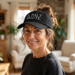 Dressage Baseball Hat Embroidered X Halt Salute Cap Dressage Apparel Gift for Dressage Horse Trainer Minimalist Hat Dressage Test Apparel