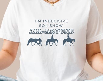 Grappig paard showshirt paardensport T-shirt Engels rijden cadeau western riding shirt showmanship cadeau paard trainer shirt volwassen amateur paard cadeau