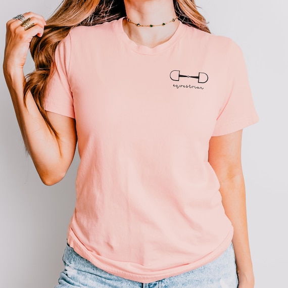 Simple Equestrian Shirt Snaffle Horse Girl T-Shirt Minimalistic Horse Lover Girl Barn Shirt Mom Equestrian Gift Horseback Riding Coach Gift