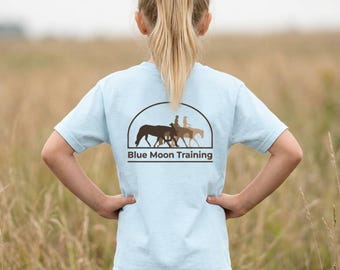 Custom Youth Horse Shirt Girls Horse Show Shirt Personalized Horse Name Gift for Kid Horse Lover Tee Equestrian Youth Horse Rider Girl Horse