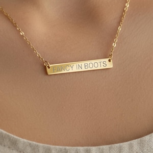 Custom Horse Name Necklace Engraved Horse Girl Gift Gold Equestrian Jewelry Equestrian Christmas