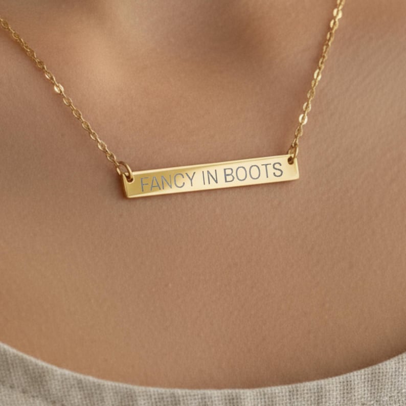Custom Horse Name Necklace Engraved Horse Girl Gift Gold Equestrian Jewelry Equestrian Christmas