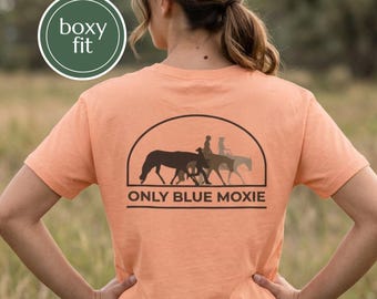 Horse Shirt Woman Personalized Boxy Tee Equestrian Custom Horse Name Tshirt for Horse Trainer Gift Cowgirl Tee Western Pleasure Shirt Riding