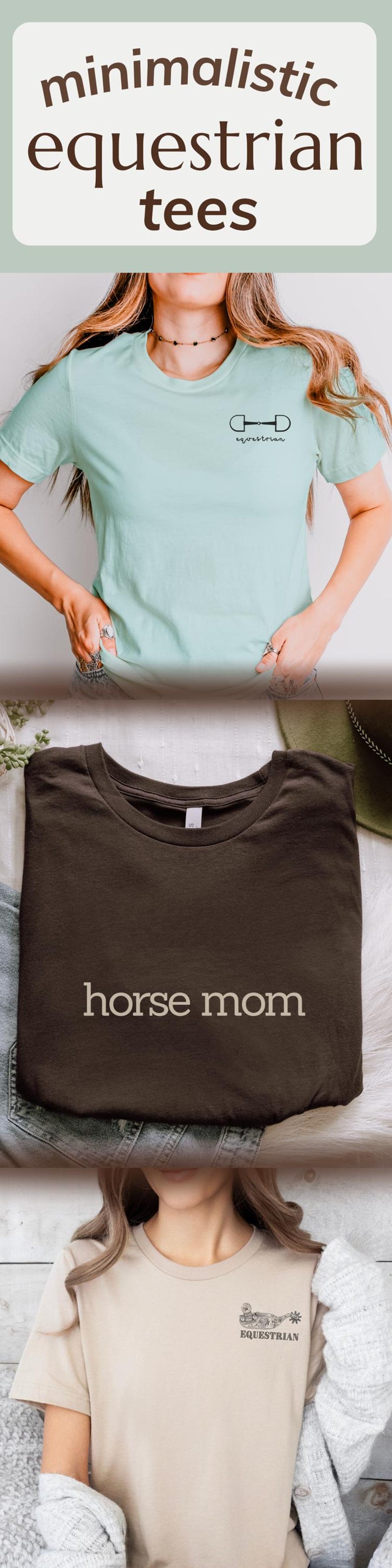 Simple Equestrian Shirt Snaffle Horse Girl T-Shirt Minimalistic Horse Lover Girl Barn Shirt Mom Equestrian Gift Horseback Riding Coach Gift image 12