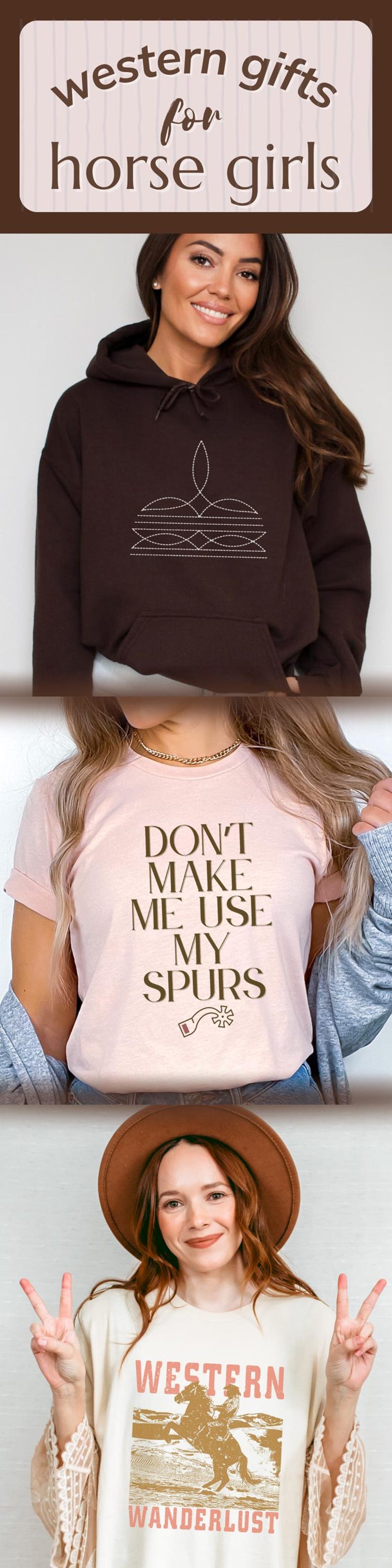 Western Boot Stitch Sweatshirt Minimalistischer Western Themed Hoodie Unisex Cowboy Geschenk Cowgirl Gemütliches Pferdeliebhaber Kapuzen-Sweatshirt zu Pferd Bild 12