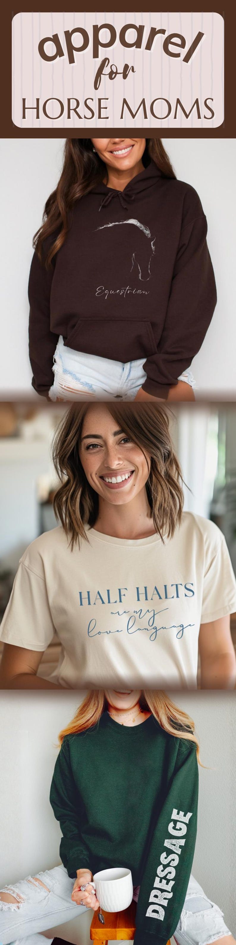 Hübsches Dressurpferd Sweatshirt Reiter Hoodie Künstlerische Pferde Liebhaber Geschenk Weihnachten Scheune Bekleidung Reiten Frau Pferd Liebe Bild 12