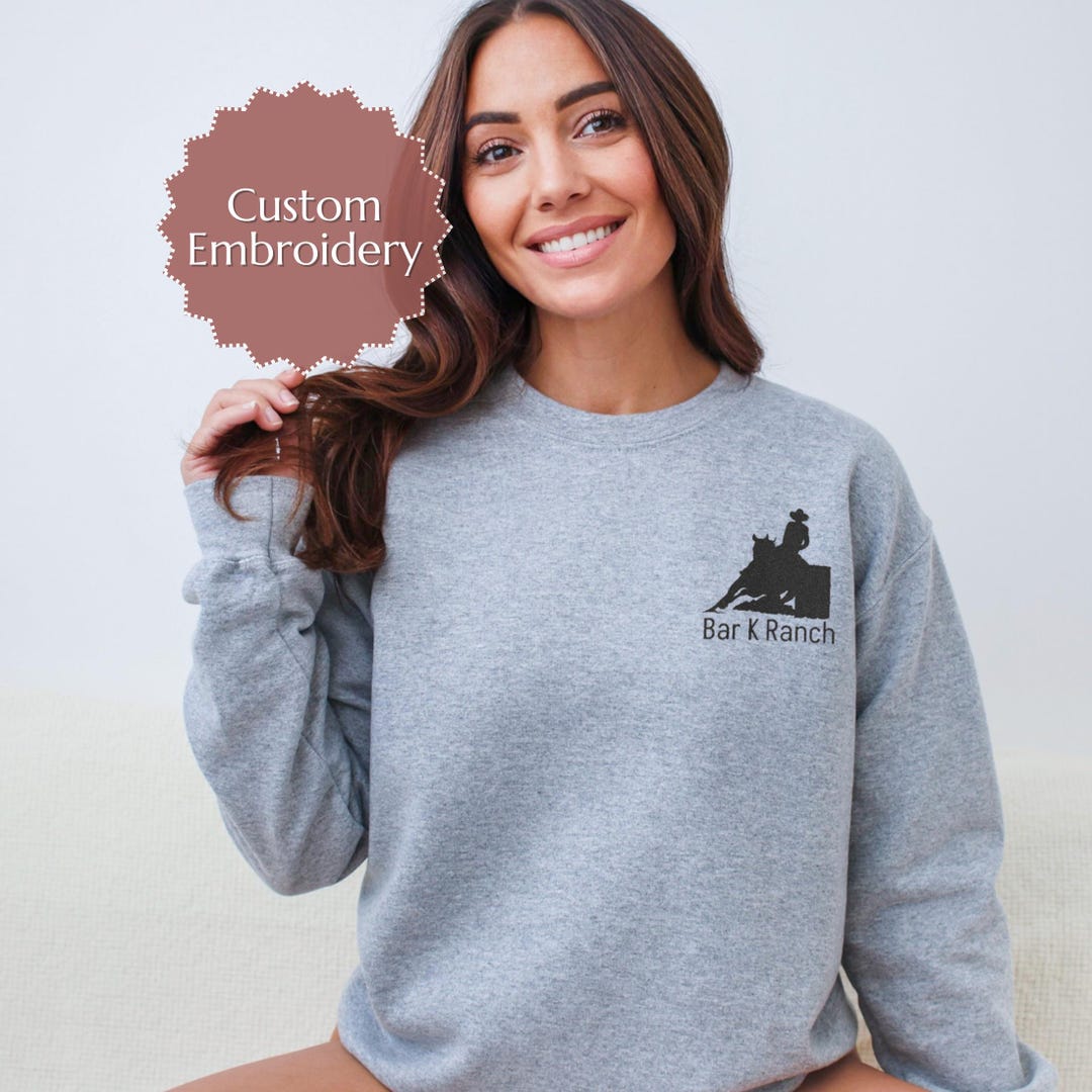 Personalized Barrel Racing Shirt Embroidered Barrel Racer Sweatshirt ...