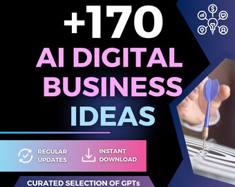 Más de 170 ideas de negocios de IA para ganar dinero en línea / Ideas de inicio de IA / Negocios en línea / Productos digitales / Tendencias comerciales futuras / Marketing de IA