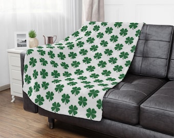Lucky Clover Microfiber Blanket: St Patrick's Day Throw