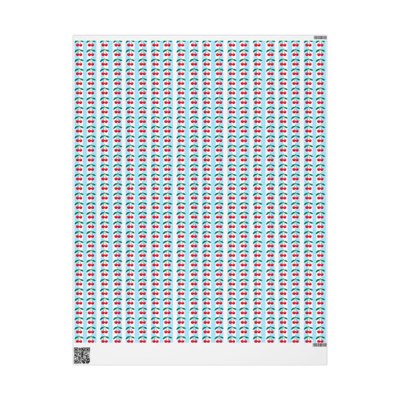 Cherry Print Gift Wrap, Festive Present Paper, 90gsm Fine Art Paper image 2
