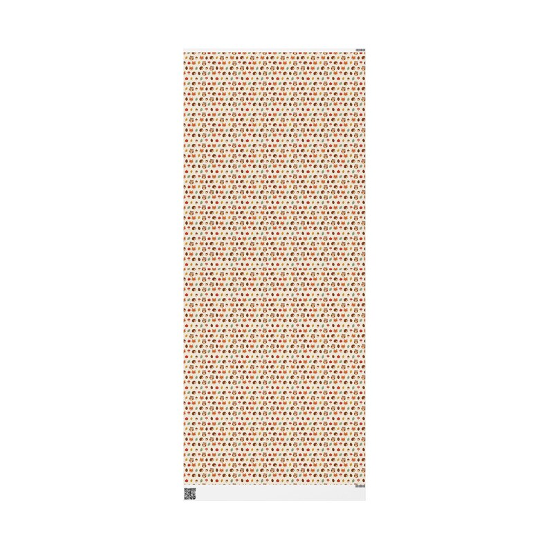 Papel de regalo Amigos del Bosque — Lindo papel de regalo de otoño, zorros, erizos y búhos, papel de regalo de animales de otoño imagen 15