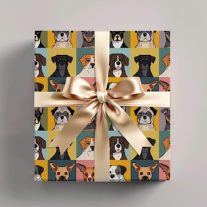 Doggos Galore Geschenkpapier, süße Hunde Geschenkverpackung, Tierliebhaber