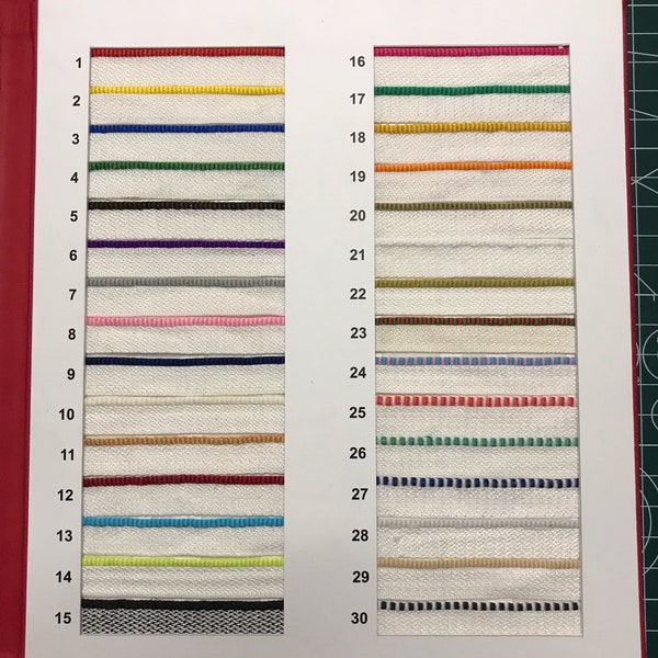 Bookbinding Headbands, Tailbands, Endbands, Headband, Bookbinding Tools, Ribbon | 30 Color - Width 1 cm