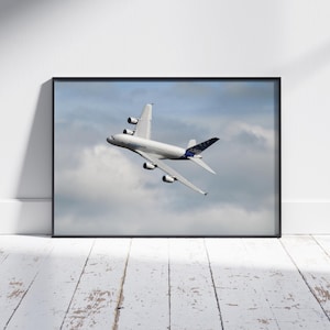 Airbus A380 | Luftfahrt Druck | Hochwertiges Giclée | Wandkunst | Wohndekoration