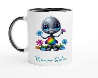 Mug en céramique Alien Maman Extra, Mug Fête des mères, Tasse à café céramique, Mug pour maman, Idée cadeau maman, Cadeau Fête des mères