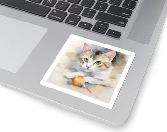 Close up of Kitty Playing Sticker (NWP)