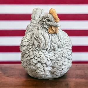 Detailed Hen Chicken Statue Large Farm Chicken Sculpture Backyard Stone ...